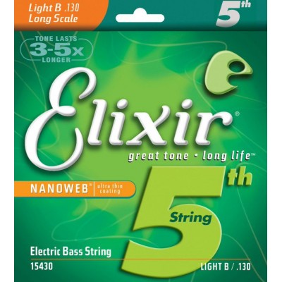 Elixir Medium B .130 Single String Bass